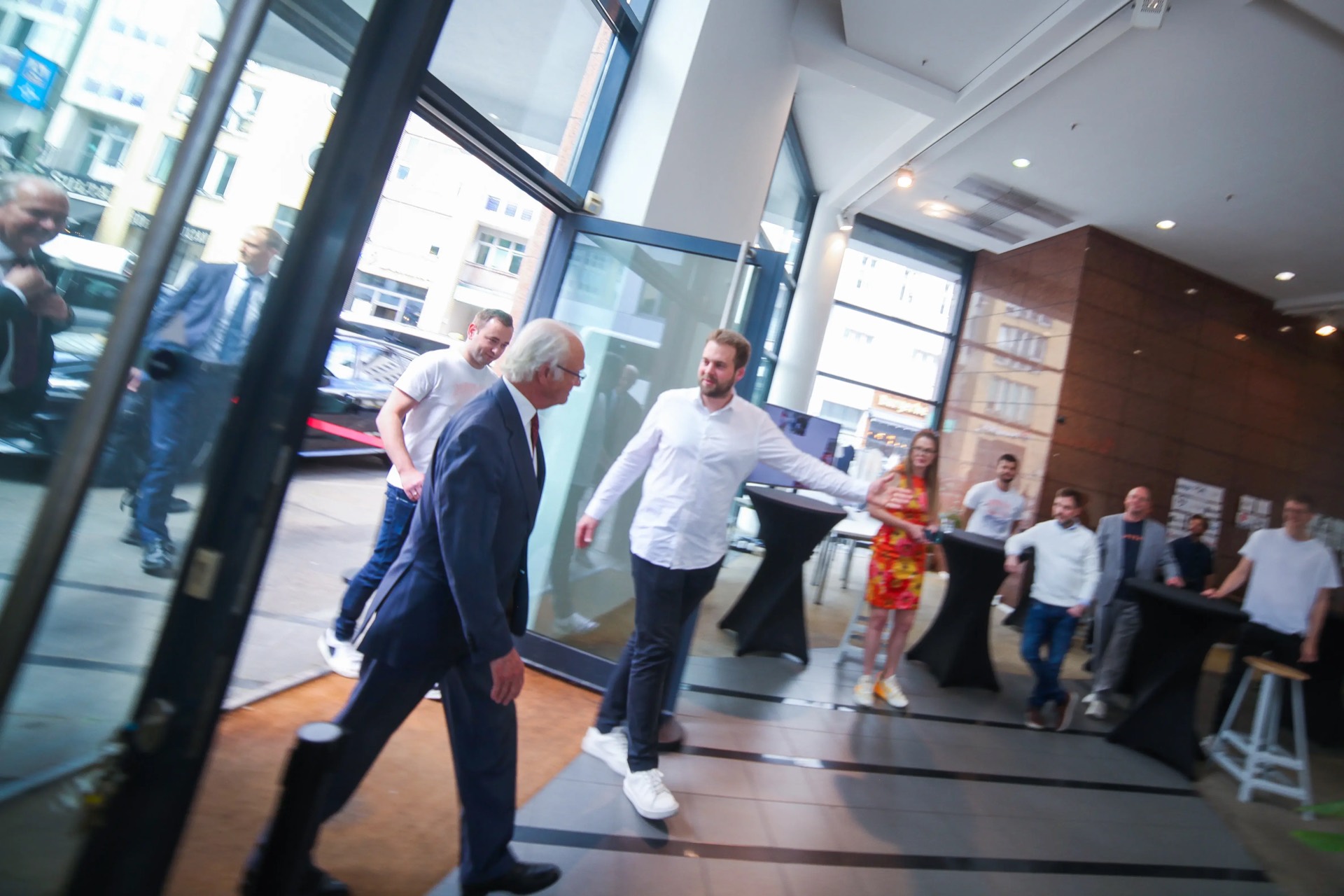 Der schwedische König zu Besuch bei SPREAD während der Royal Technology Mission