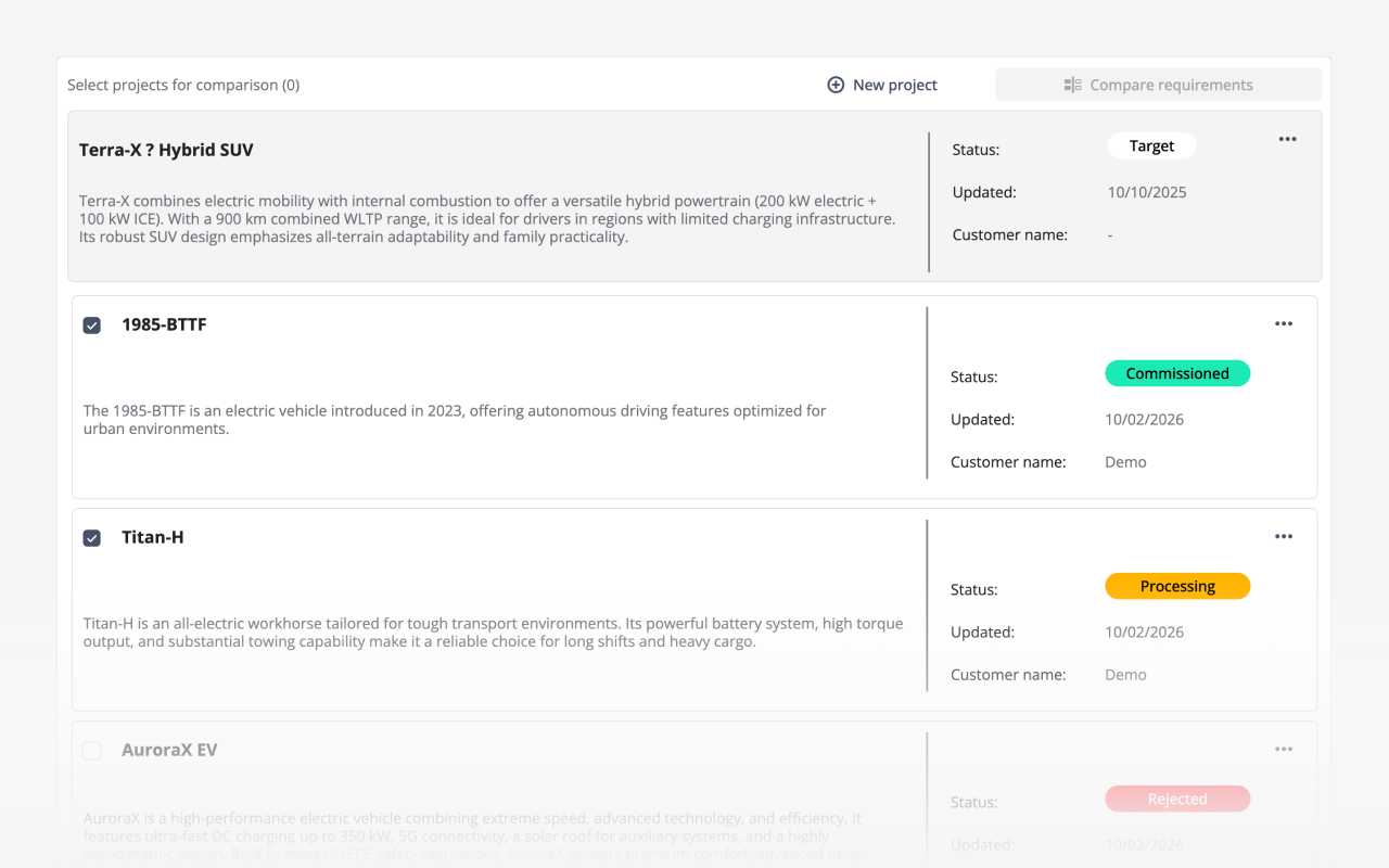 Accelerate proposal creation by matching RfQs with real product data