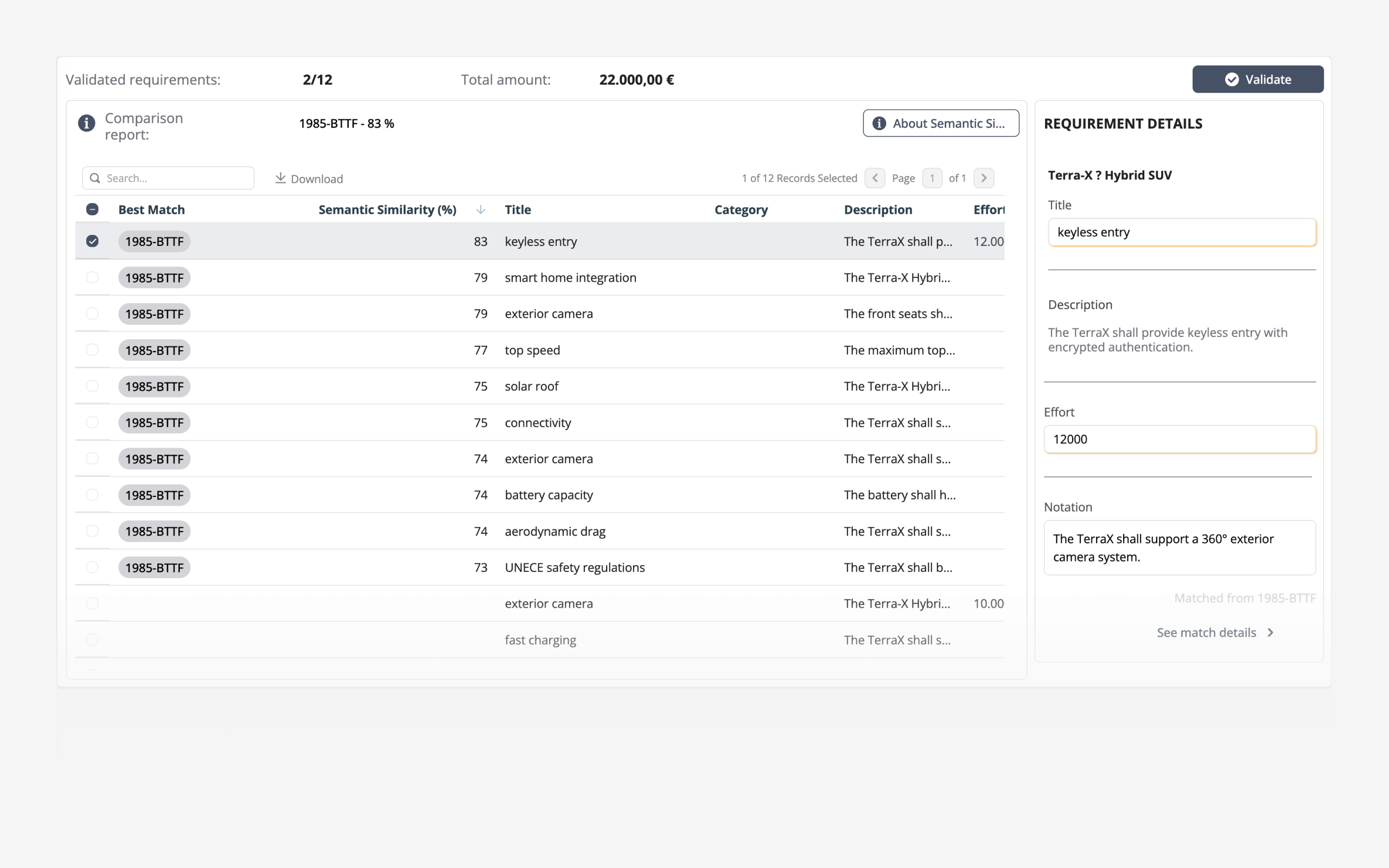 Accelerate proposal creation by matching RfQs with real product data