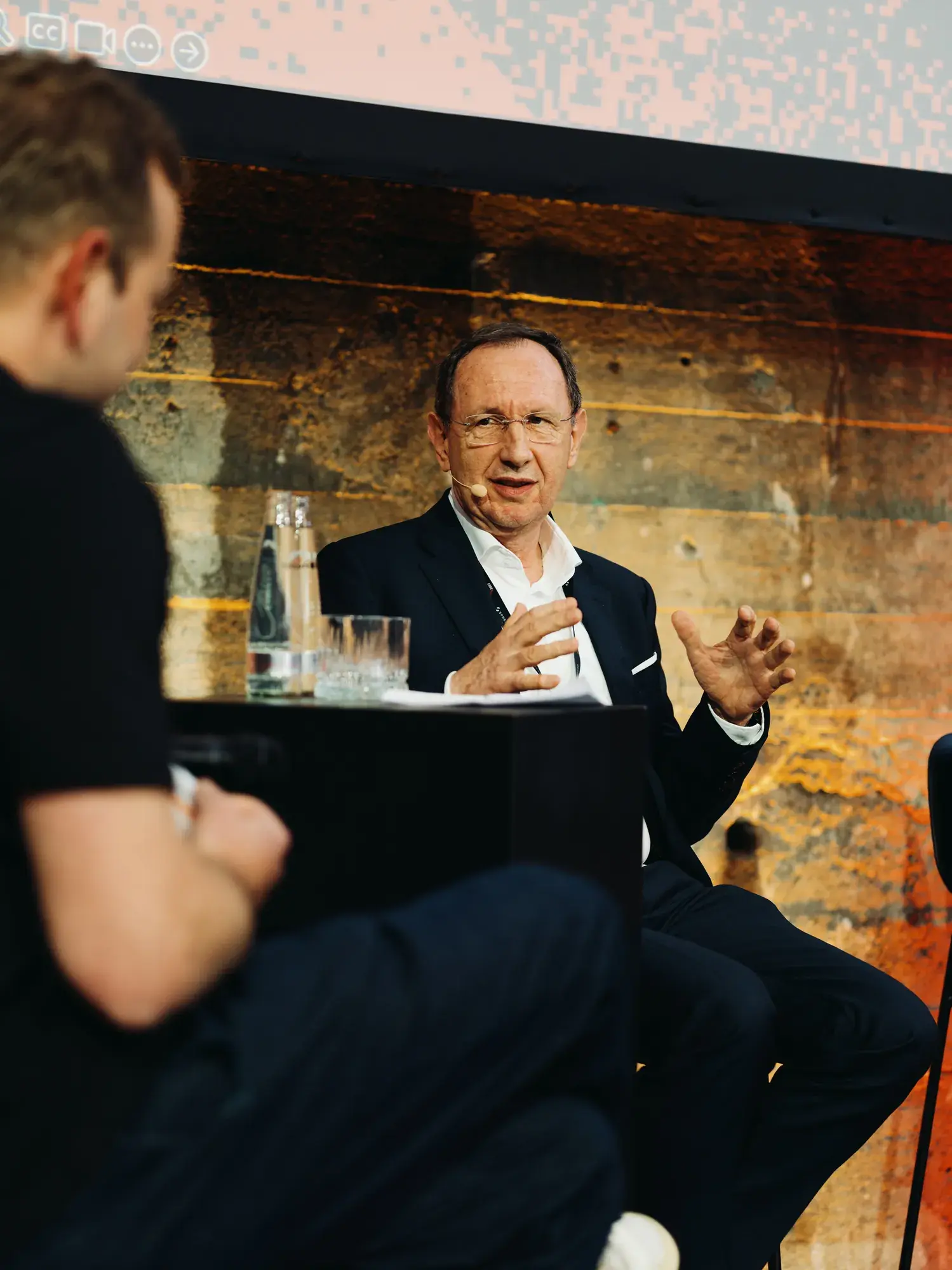 A speaker during the fireside at CUBE 2026